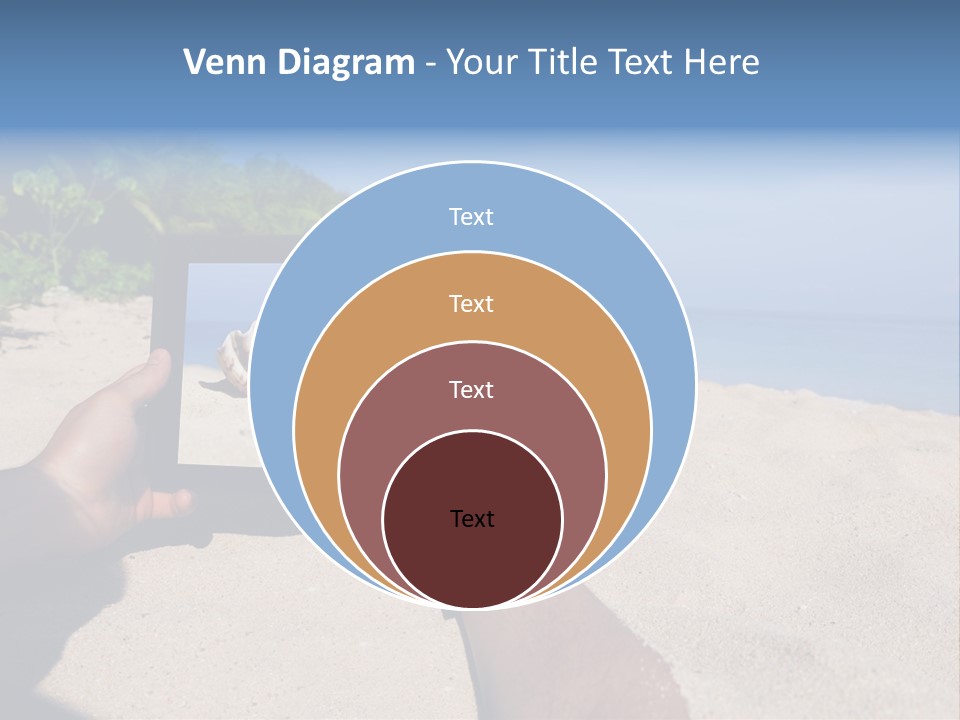 Display Beach  PowerPoint Template