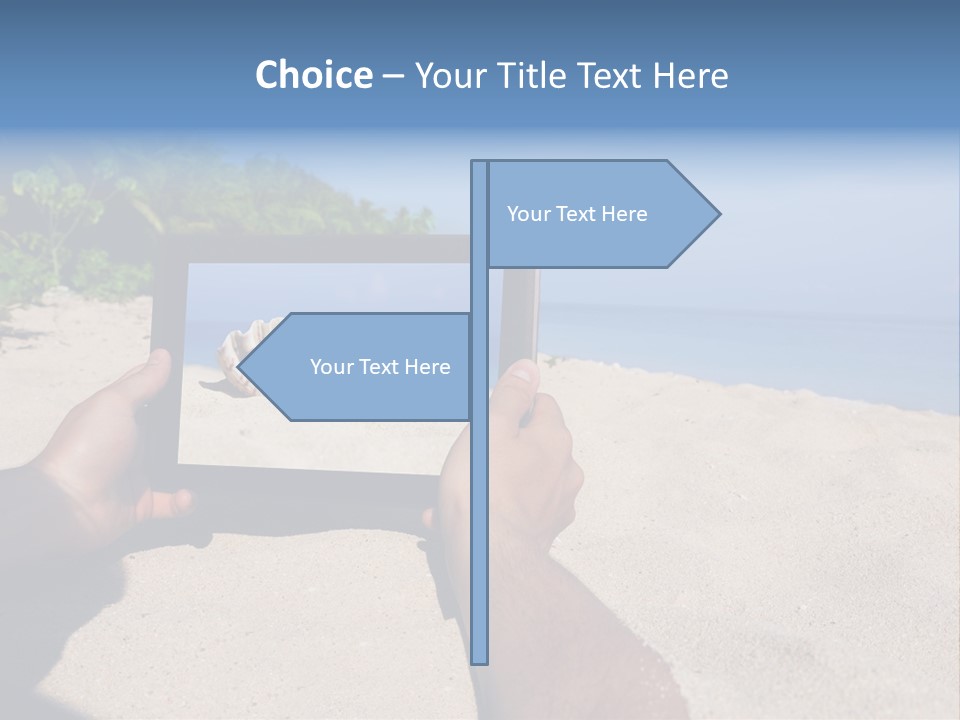 Display Beach  PowerPoint Template