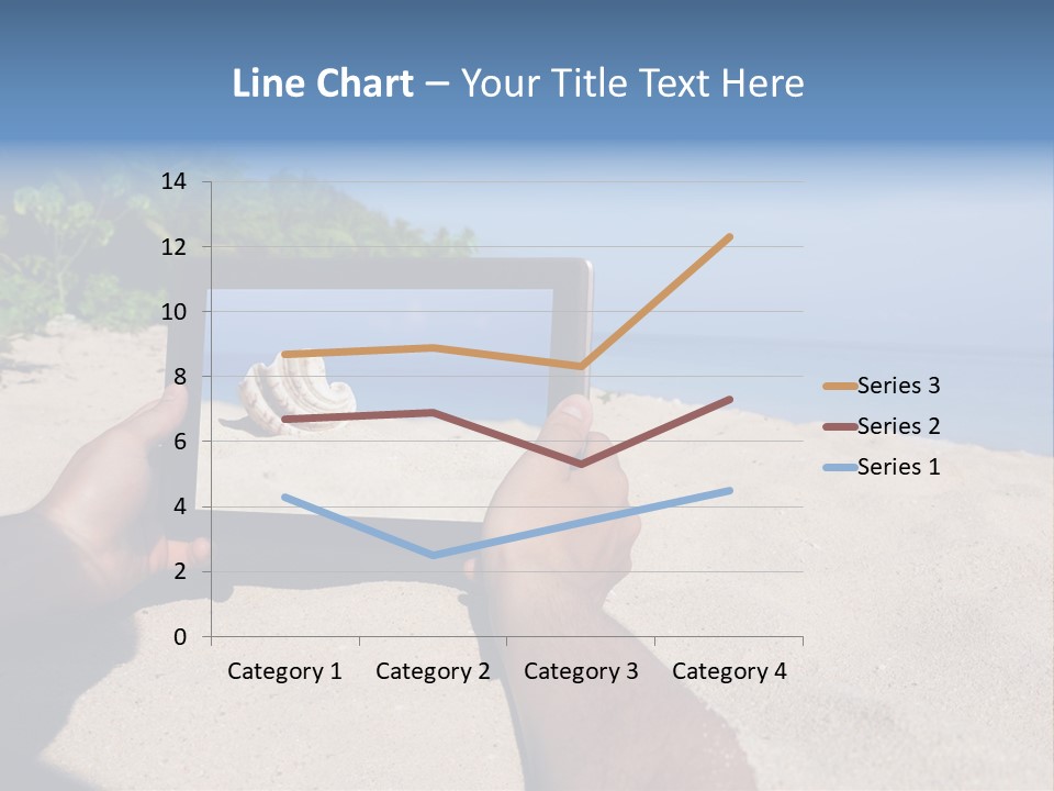 Display Beach  PowerPoint Template