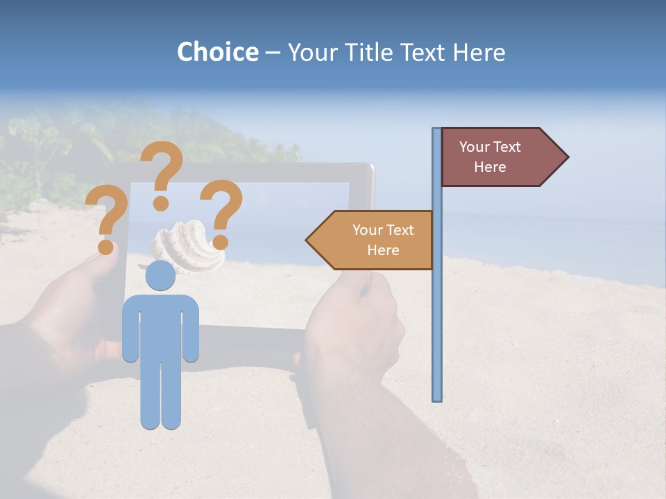 Display Beach  PowerPoint Template