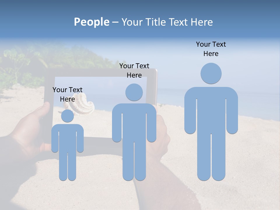 Display Beach  PowerPoint Template