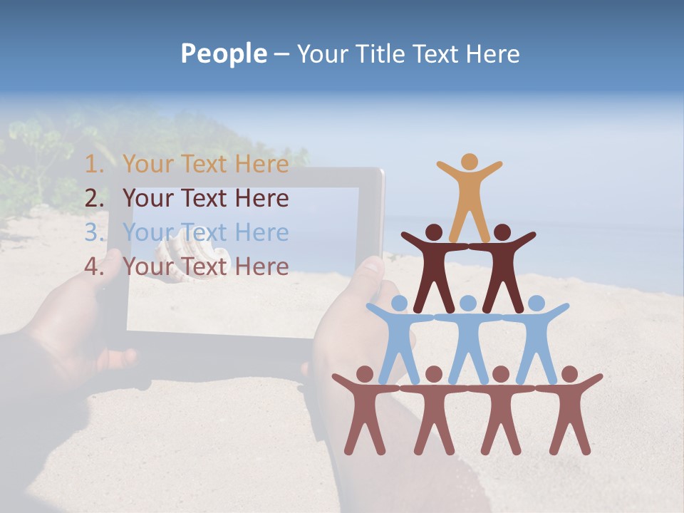 Display Beach  PowerPoint Template