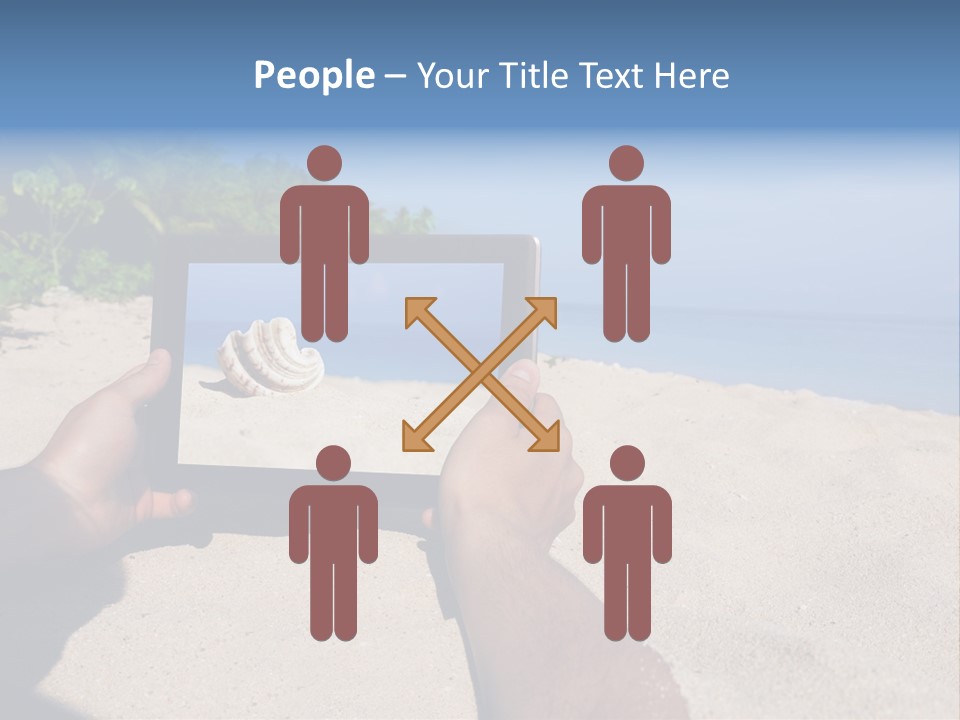 Display Beach  PowerPoint Template