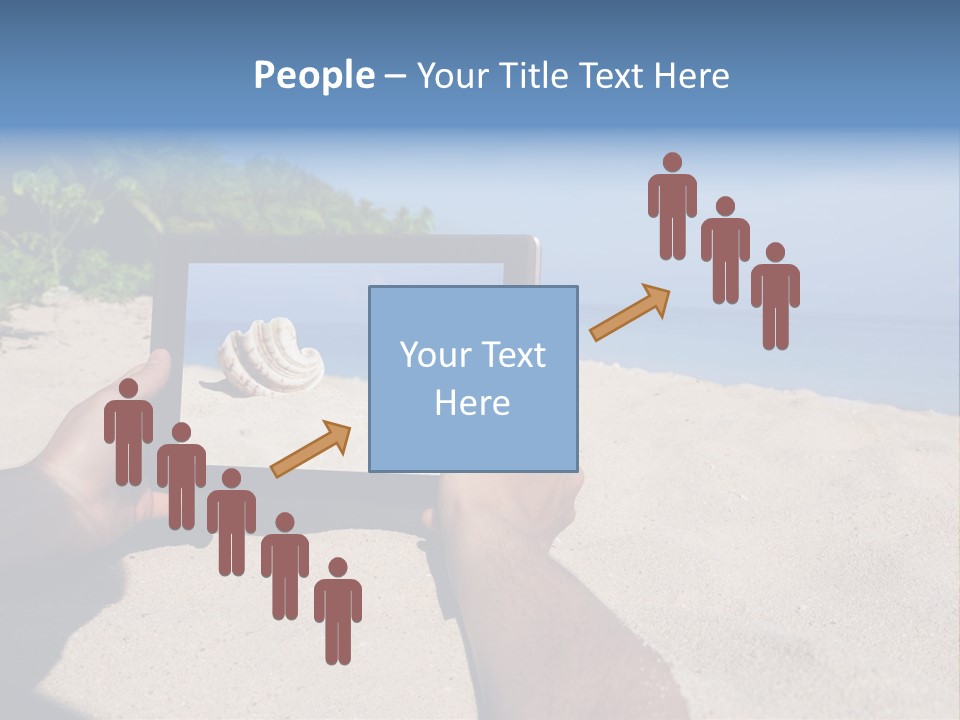 Display Beach  PowerPoint Template