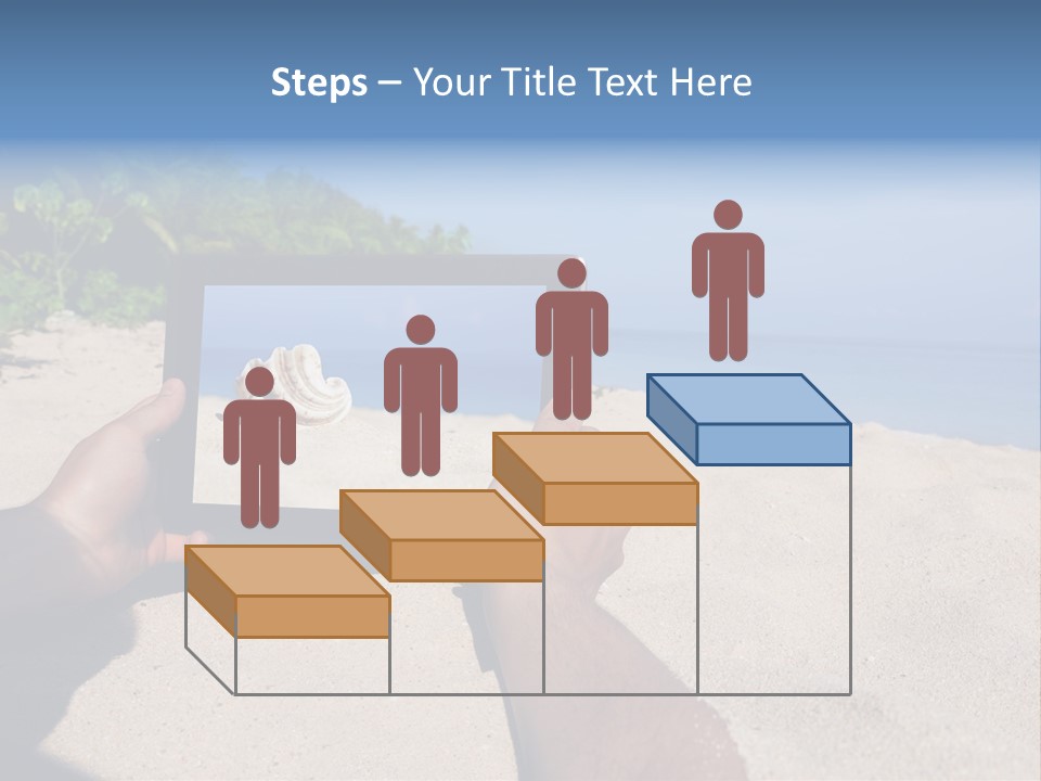 Display Beach  PowerPoint Template