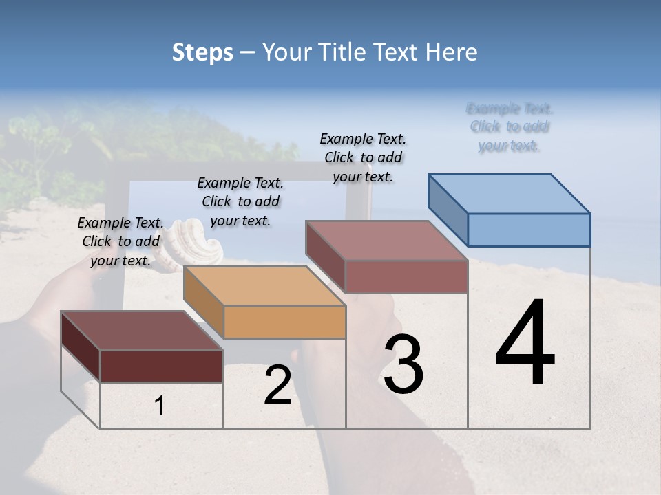 Display Beach  PowerPoint Template