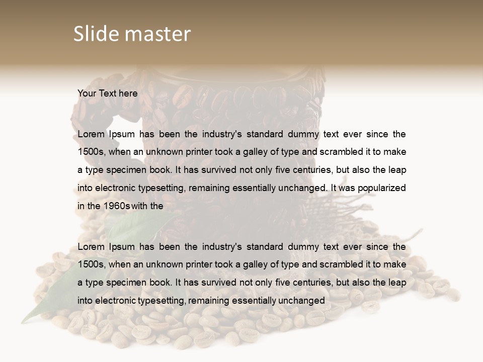 Cup Romantic Breakfast PowerPoint Template