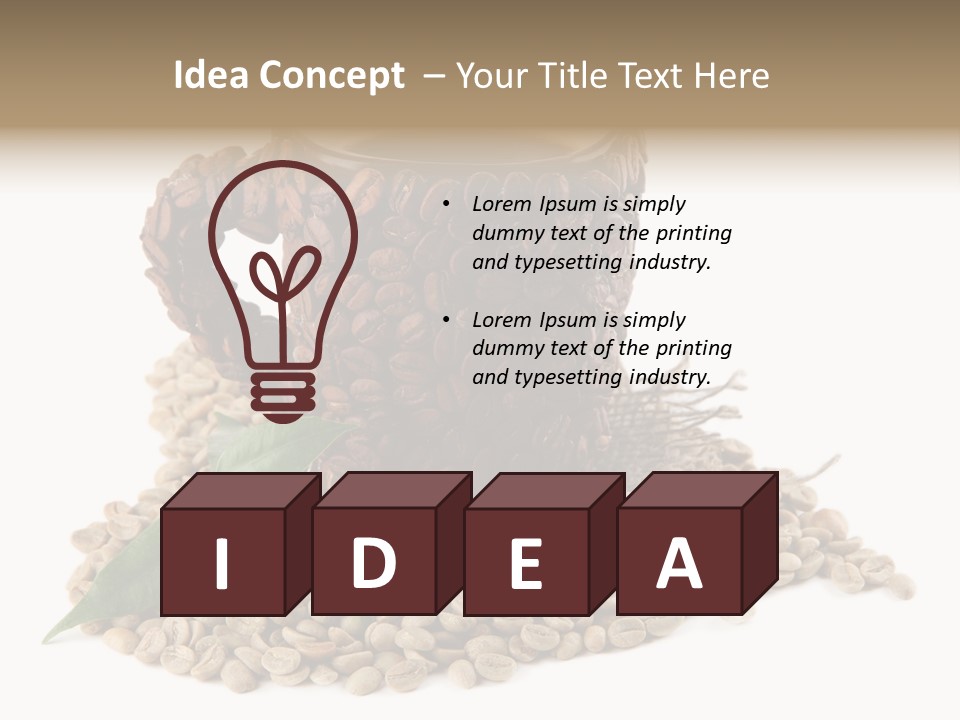 Cup Romantic Breakfast PowerPoint Template