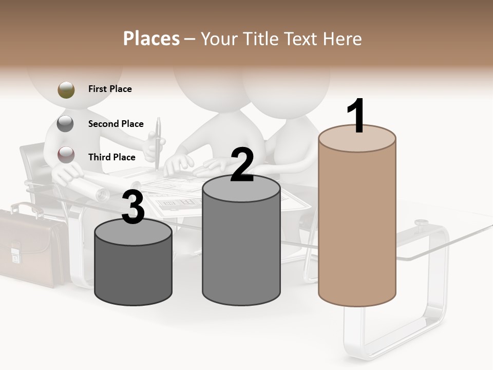 A Group Of People Sitting At A Table With A Laptop PowerPoint Template