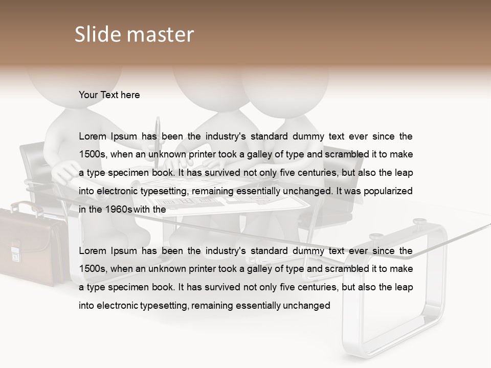 A Group Of People Sitting At A Table With A Laptop PowerPoint Template