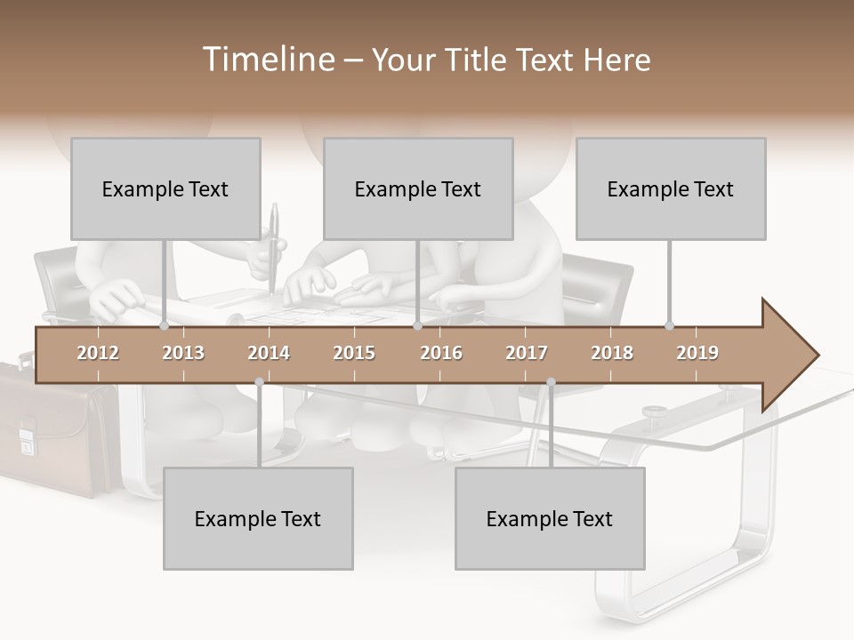 A Group Of People Sitting At A Table With A Laptop PowerPoint Template