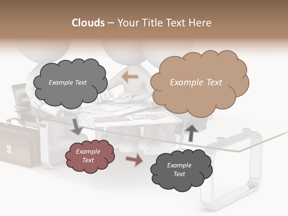 A Group Of People Sitting At A Table With A Laptop PowerPoint Template
