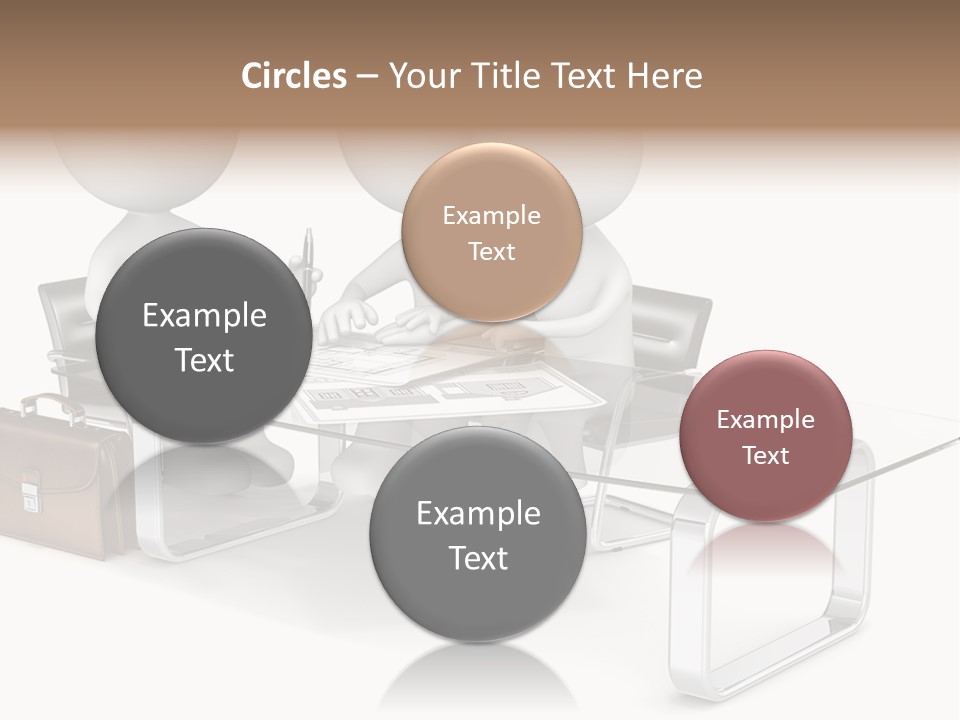 A Group Of People Sitting At A Table With A Laptop PowerPoint Template