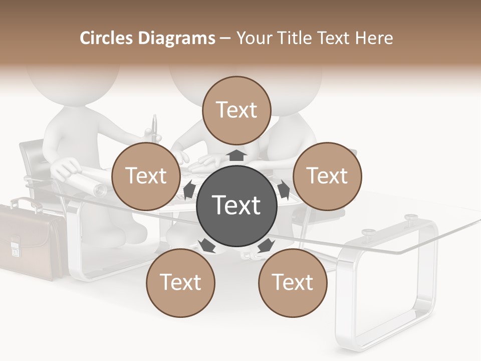 A Group Of People Sitting At A Table With A Laptop PowerPoint Template