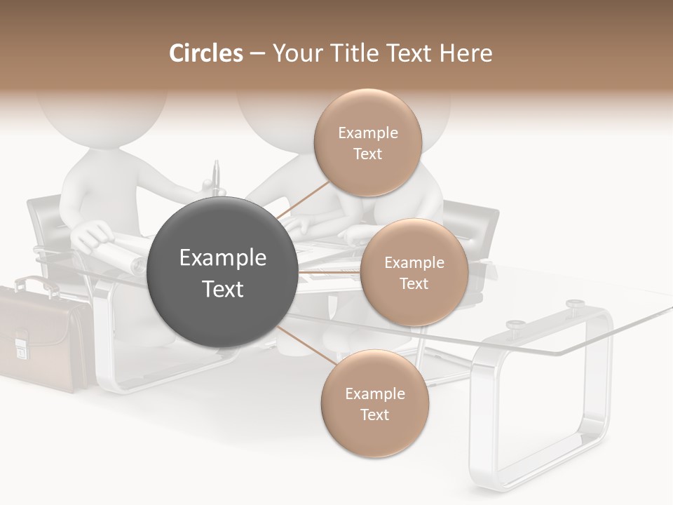 A Group Of People Sitting At A Table With A Laptop PowerPoint Template