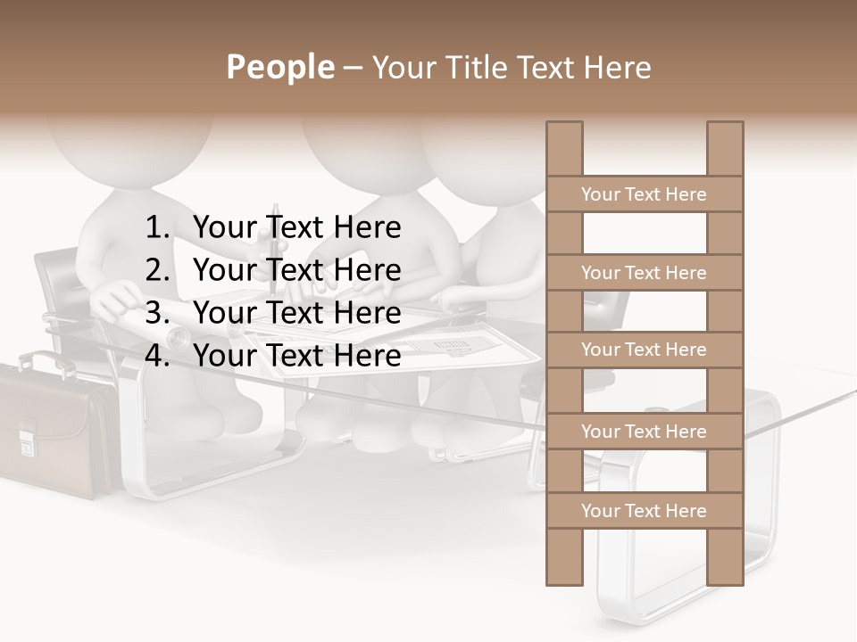 A Group Of People Sitting At A Table With A Laptop PowerPoint Template