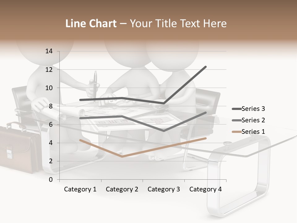 A Group Of People Sitting At A Table With A Laptop PowerPoint Template