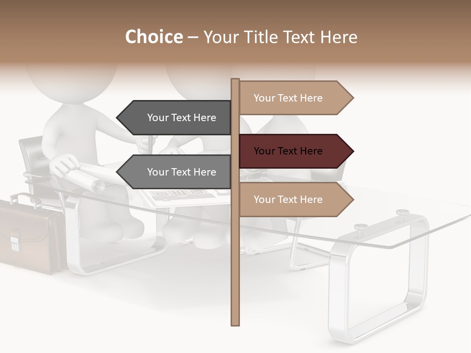 A Group Of People Sitting At A Table With A Laptop PowerPoint Template