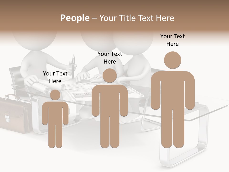 A Group Of People Sitting At A Table With A Laptop PowerPoint Template