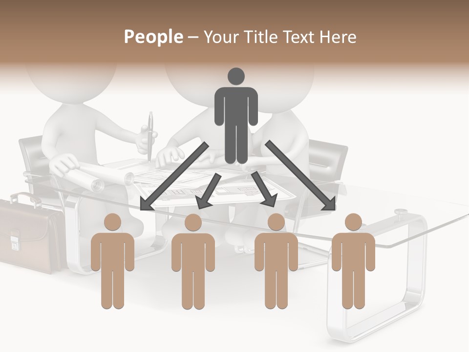 A Group Of People Sitting At A Table With A Laptop PowerPoint Template