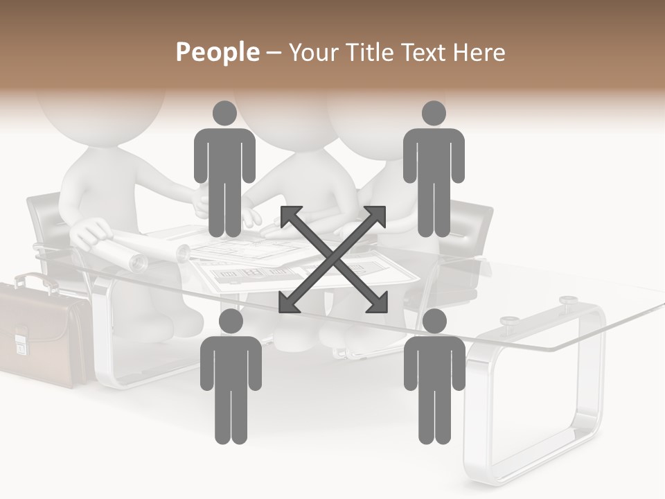 A Group Of People Sitting At A Table With A Laptop PowerPoint Template