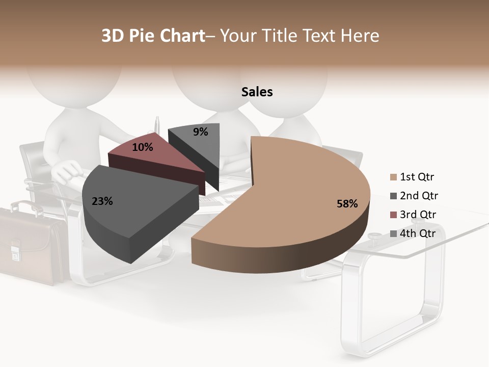 A Group Of People Sitting At A Table With A Laptop PowerPoint Template