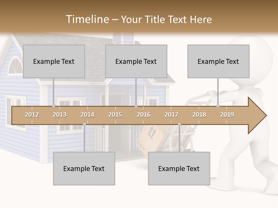 A Person Pushing A Cart With A House On It PowerPoint Template