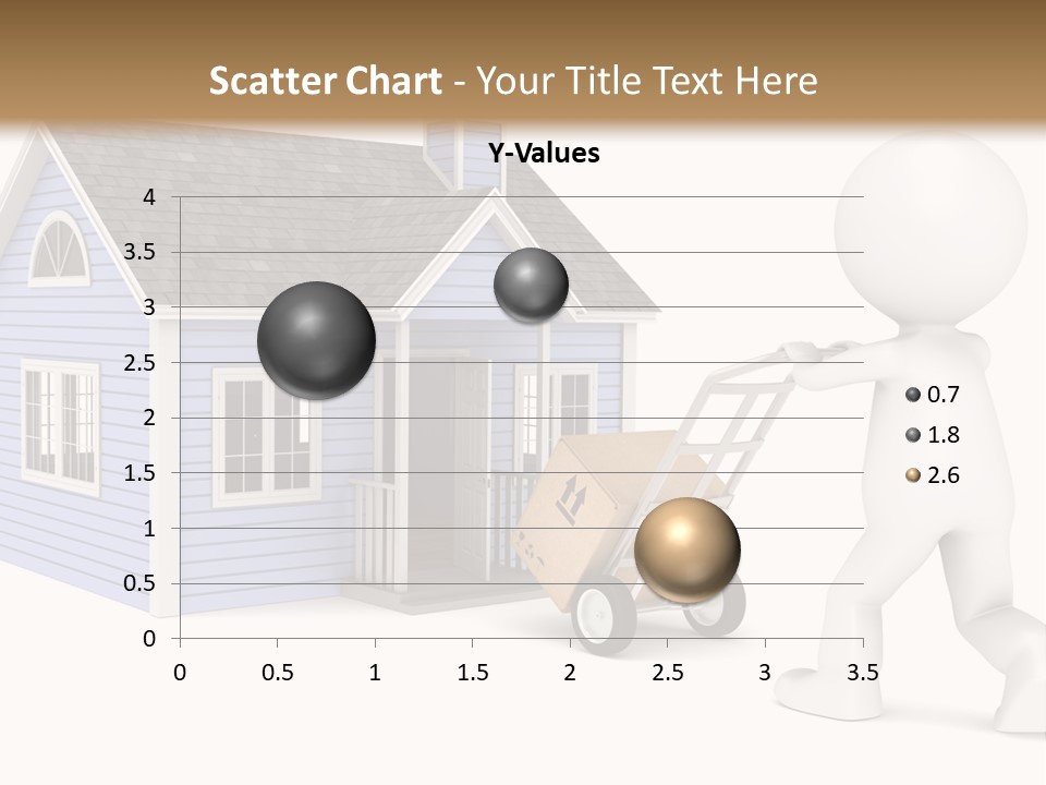A Person Pushing A Cart With A House On It PowerPoint Template