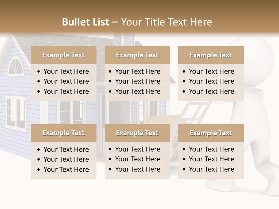 A Person Pushing A Cart With A House On It PowerPoint Template