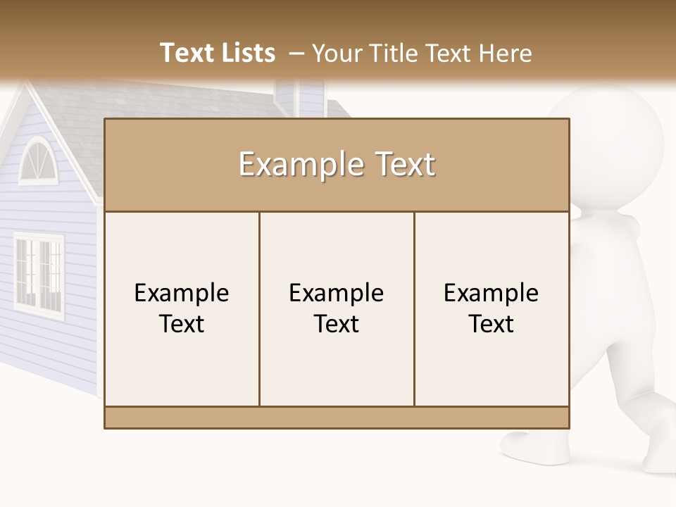 A Person Pushing A Cart With A House On It PowerPoint Template