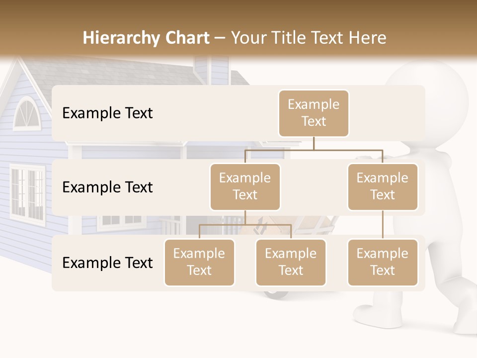 A Person Pushing A Cart With A House On It PowerPoint Template