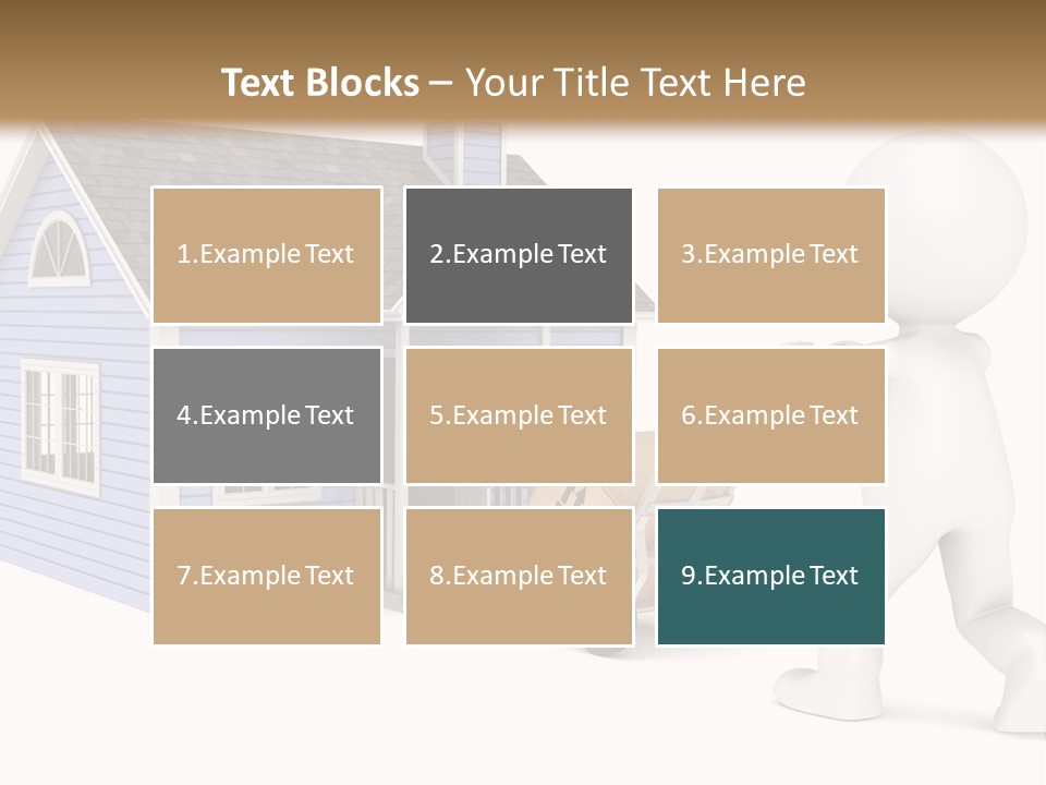 A Person Pushing A Cart With A House On It PowerPoint Template