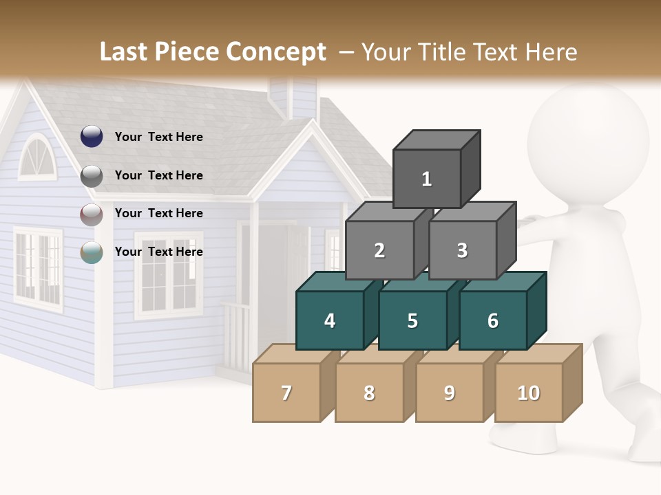 A Person Pushing A Cart With A House On It PowerPoint Template