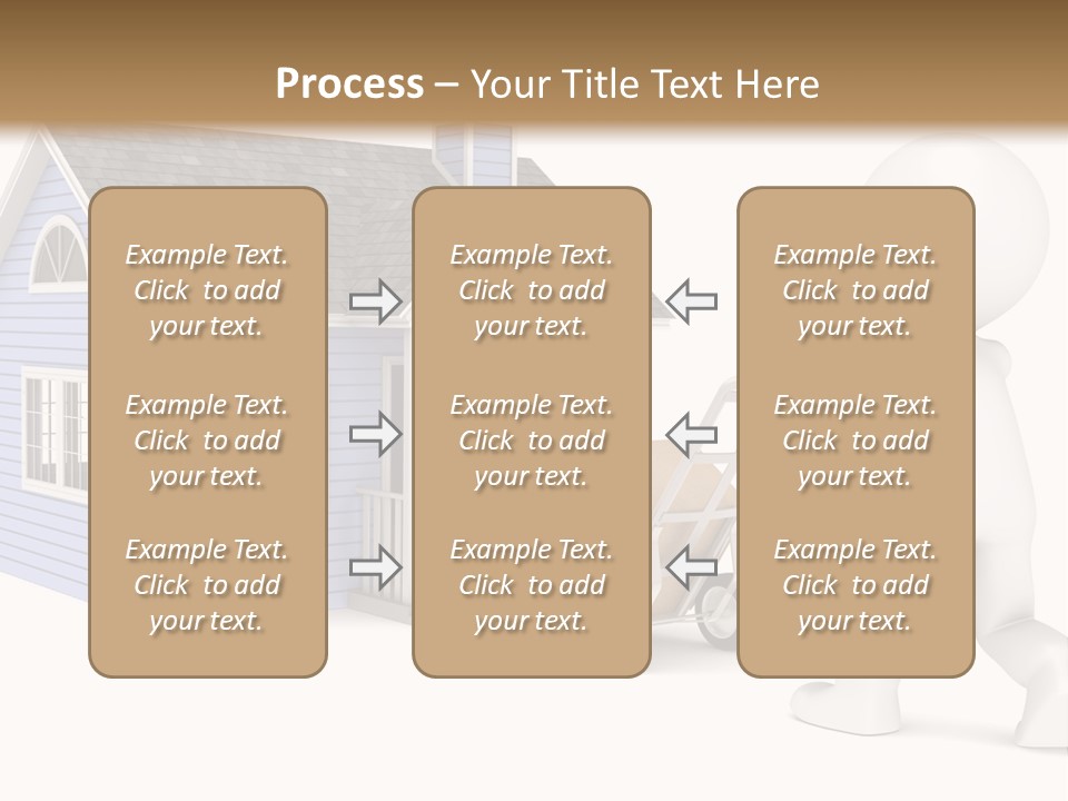 A Person Pushing A Cart With A House On It PowerPoint Template