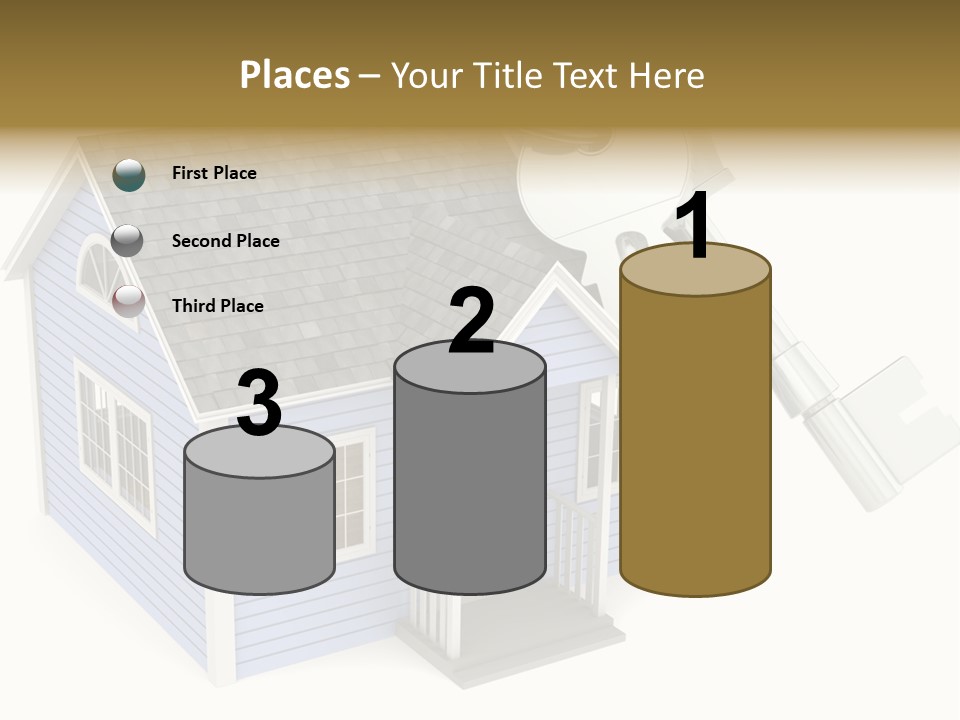 A House With A Key On Top Of It PowerPoint Template