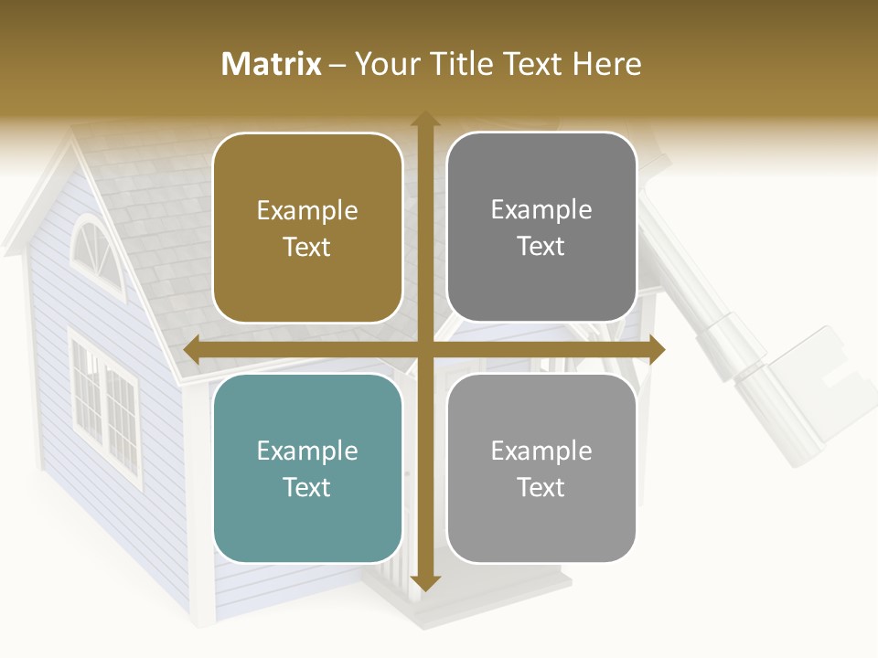 A House With A Key On Top Of It PowerPoint Template