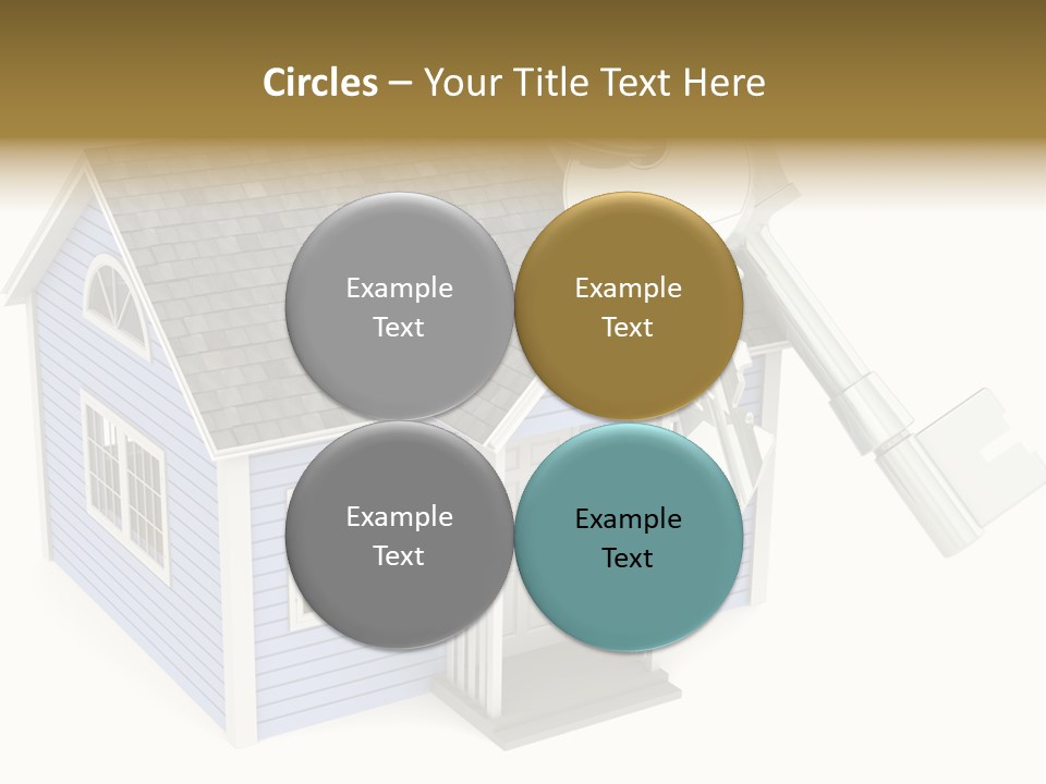 A House With A Key On Top Of It PowerPoint Template