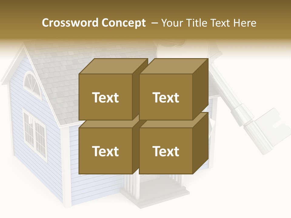 A House With A Key On Top Of It PowerPoint Template