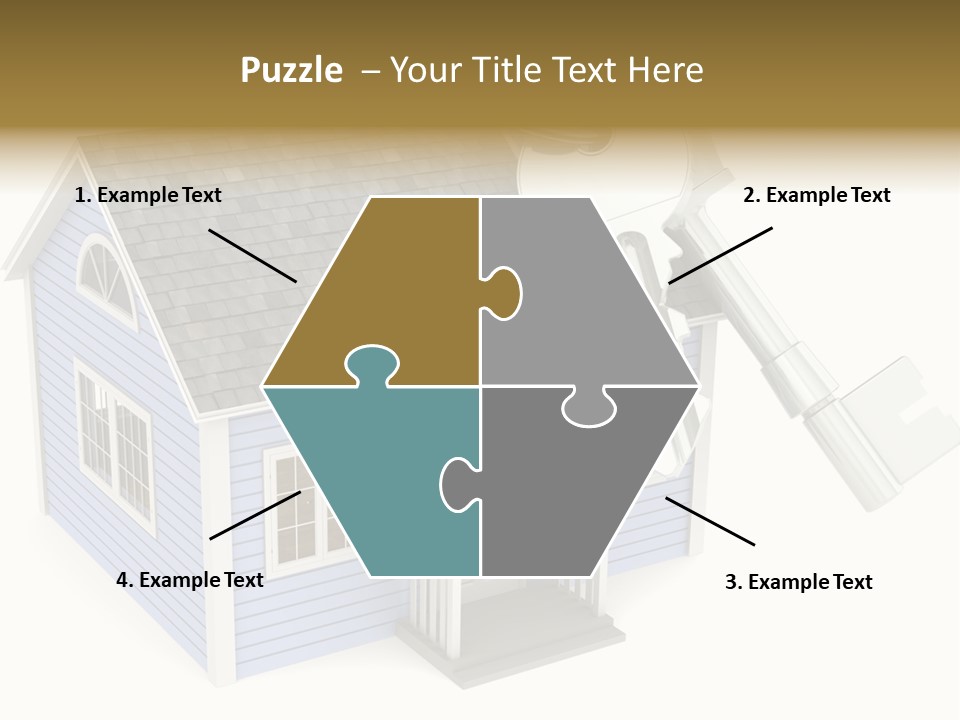 A House With A Key On Top Of It PowerPoint Template