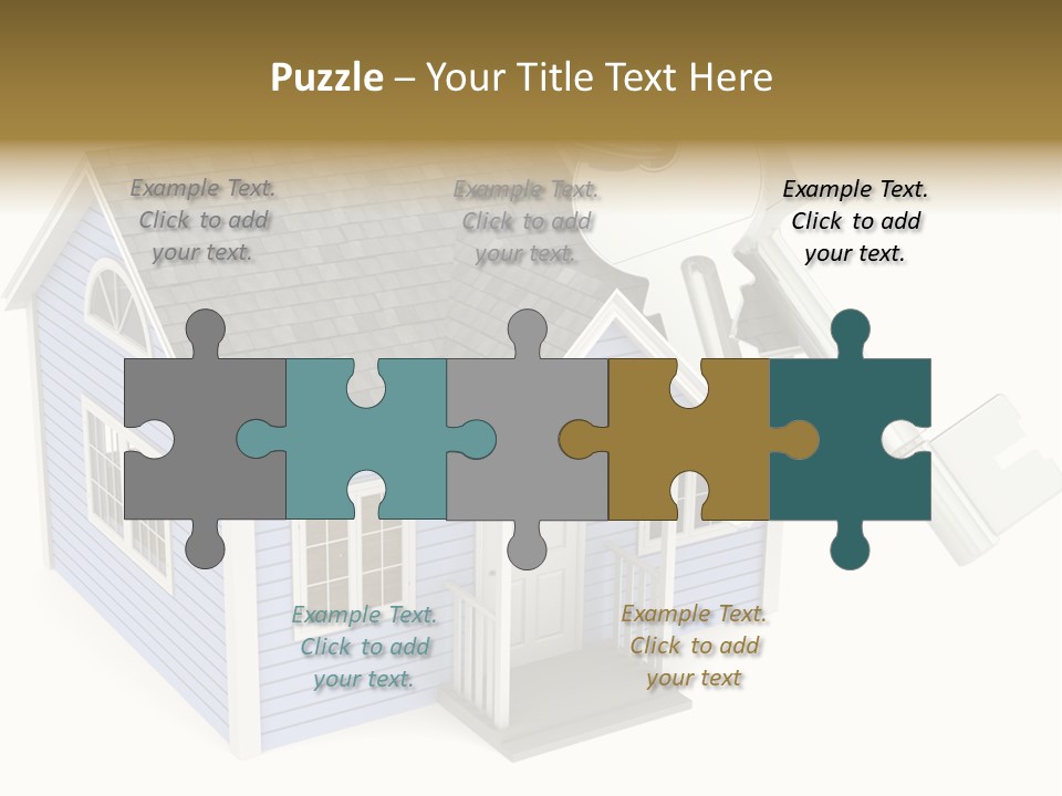 A House With A Key On Top Of It PowerPoint Template