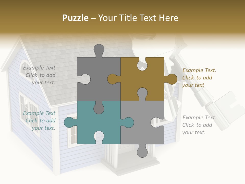 A House With A Key On Top Of It PowerPoint Template