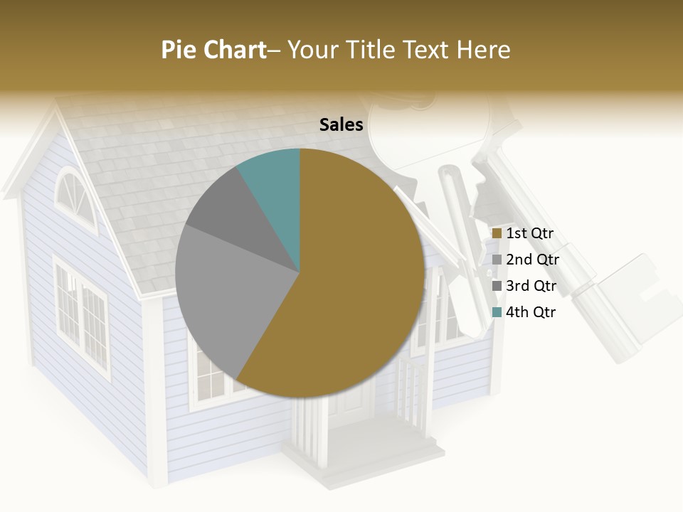 A House With A Key On Top Of It PowerPoint Template