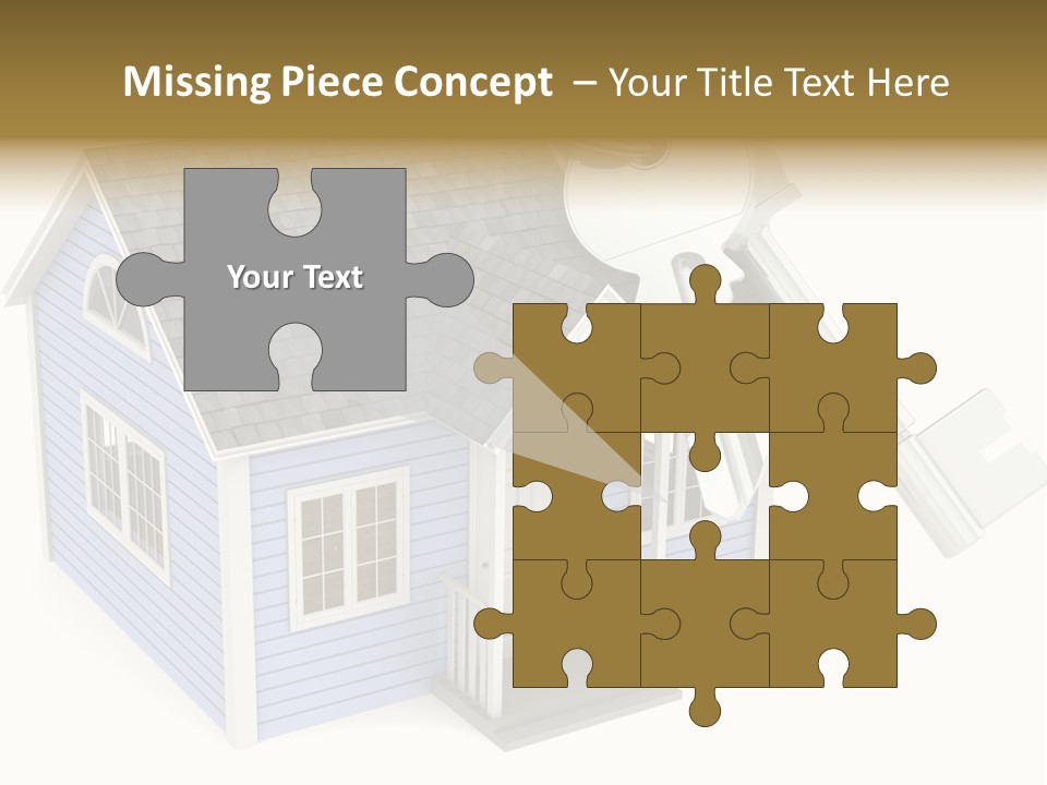 A House With A Key On Top Of It PowerPoint Template