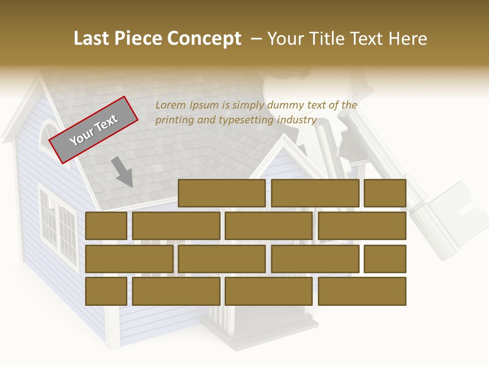 A House With A Key On Top Of It PowerPoint Template