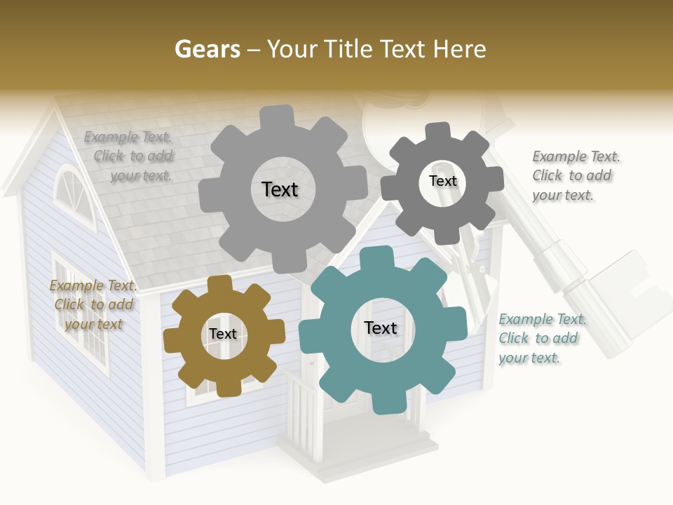 A House With A Key On Top Of It PowerPoint Template