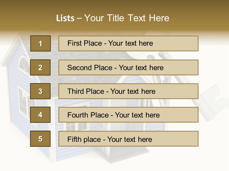 A House With A Key On Top Of It PowerPoint Template