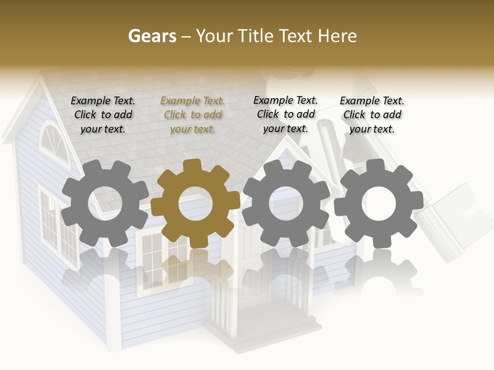 A House With A Key On Top Of It PowerPoint Template