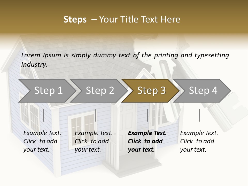A House With A Key On Top Of It PowerPoint Template