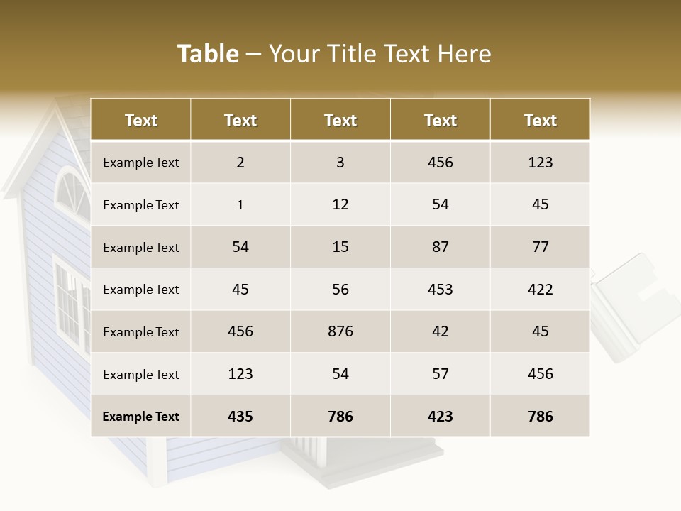 A House With A Key On Top Of It PowerPoint Template