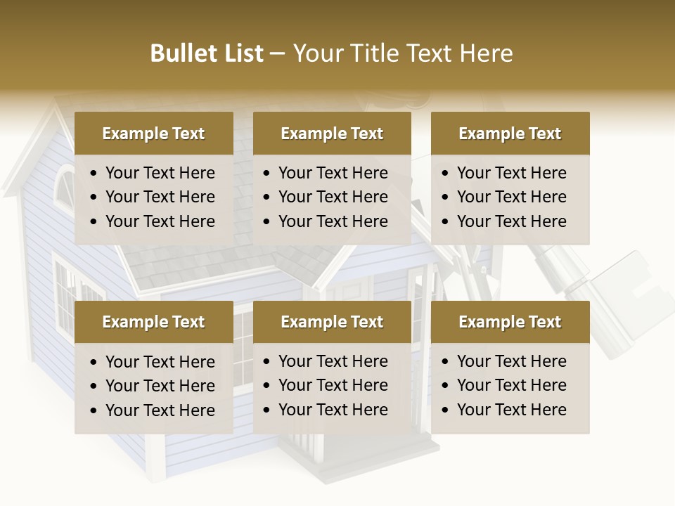A House With A Key On Top Of It PowerPoint Template